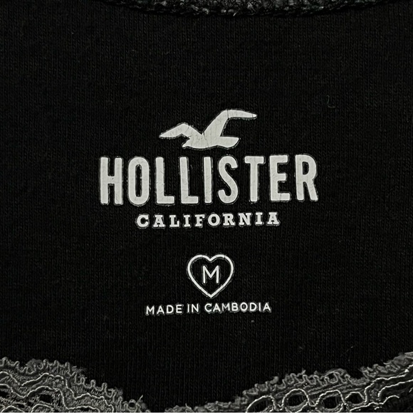 Hollister Lace Trim Crop Tank Top Beverly Hills California - Picture 7 of 8